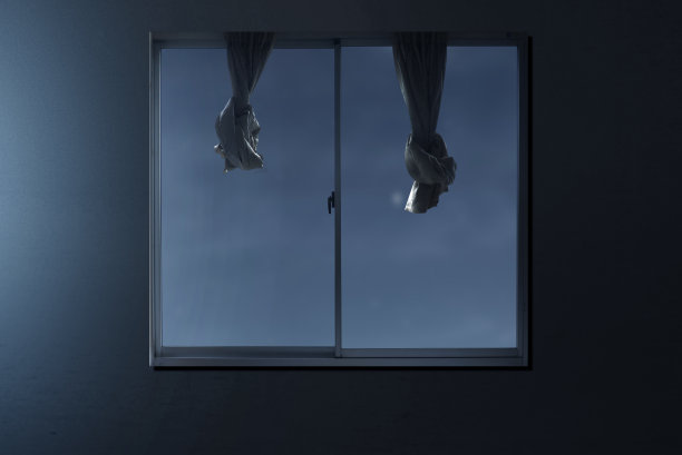 窗玻璃及窗帘图片下载