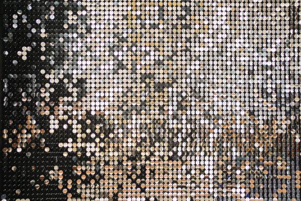 闪亮的照片区与闪闪发光的亮片。节日的装饰。图片下载