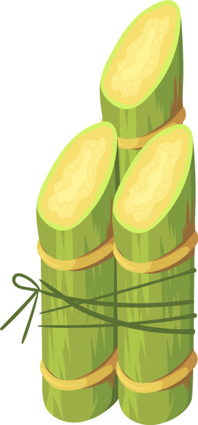 卡通竹茎绿切甘蔗捆扎图片下载