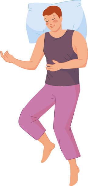 在睡眠中放松躺着的男人图片下载