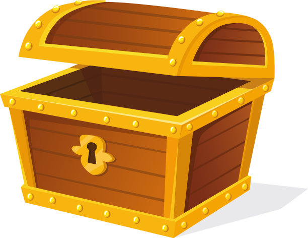 盒子为珠宝卡通chest或硬币准备图片下载