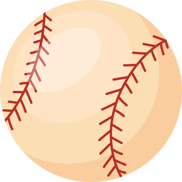 棒球运动球卡通皮革黄色球图片下载