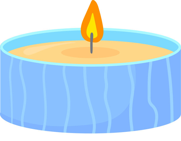 罐子里的蓝色蜡烛祝你生日快乐或圣诞快乐图片下载