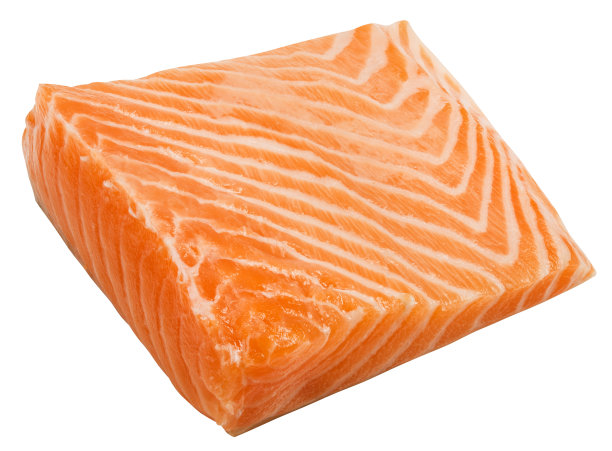 生鲑鱼，鱼孤立在白色的背景，剪辑路径，全景深图片下载