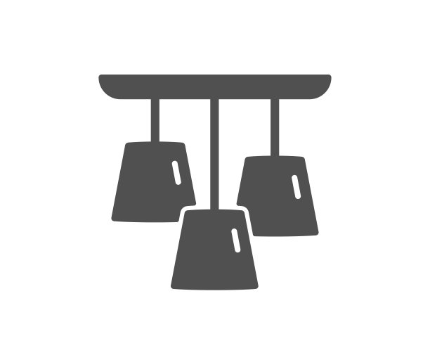 天花板灯的图标。固定光信号。向量图片下载