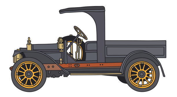 复古的黑色卡车图片下载