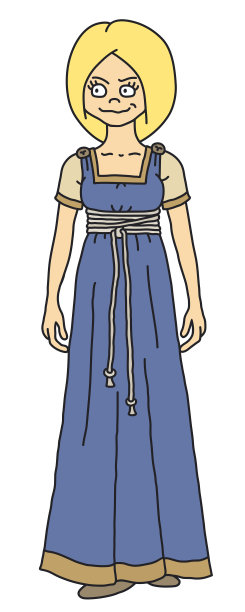 穿着长裙的滑稽哥特式金发女郎图片下载