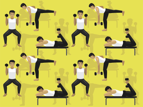 哑铃移动腿位置无缝壁纸背景图片下载