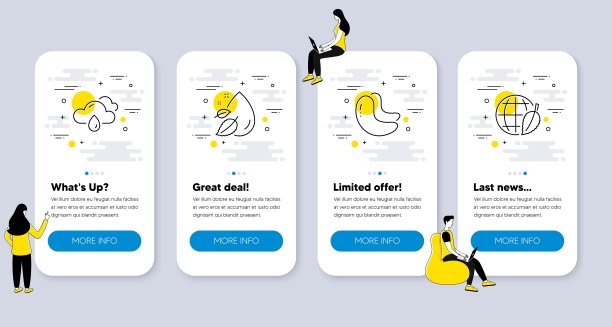 一组自然图标，如腰果，雨天，水滴。向量图片下载