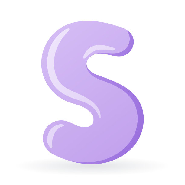 矢量孤立模板卡通字母S的英文字母。图片下载