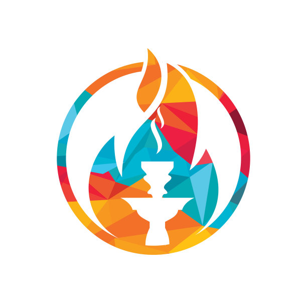 水烟火矢量标志设计。阿拉伯酒吧或房子，网店矢量设计模板。图片下载