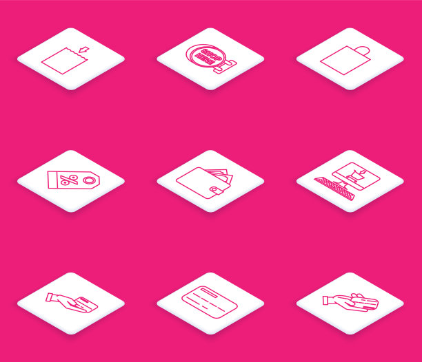 设定线纸购物袋折扣百分比标签图片下载