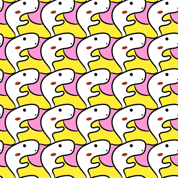 无缝图案可爱的卡通图片下载