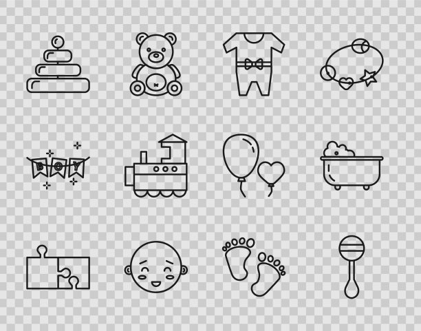 设线一块拼图拨浪鼓娃娃玩具娃娃图片下载