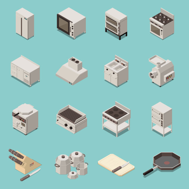 工业厨房设备等距集图片下载
