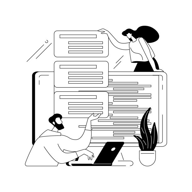 软件需求描述抽象概念矢量图。图片下载