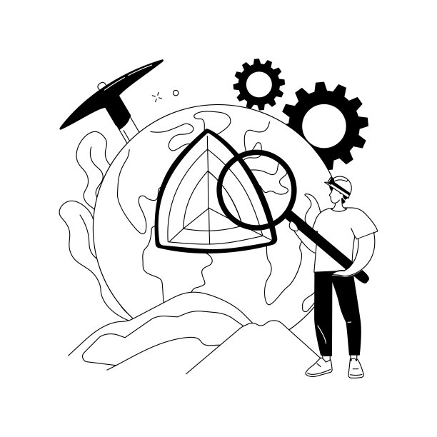 地质抽象概念矢量说明。图片下载