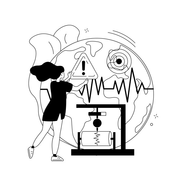 地震学抽象概念矢量插图。图片下载
