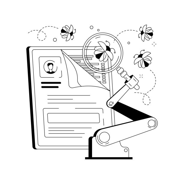 自动化测试抽象概念矢量图。图片下载