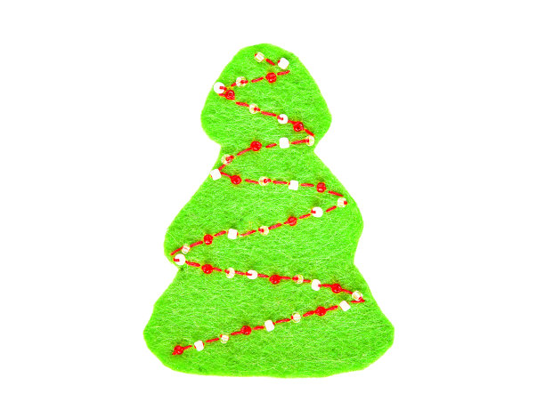 手工制作的圣诞树。图片下载