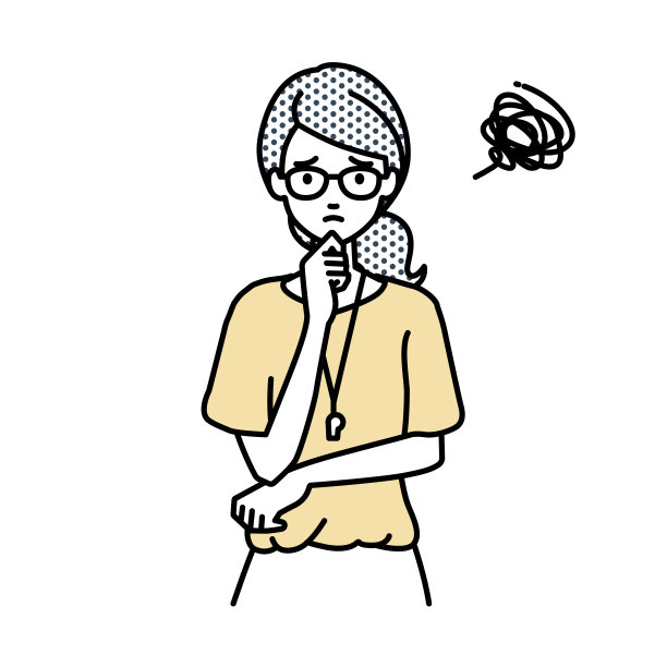 一个用手指托着下巴站起来有困难的女教师图片下载