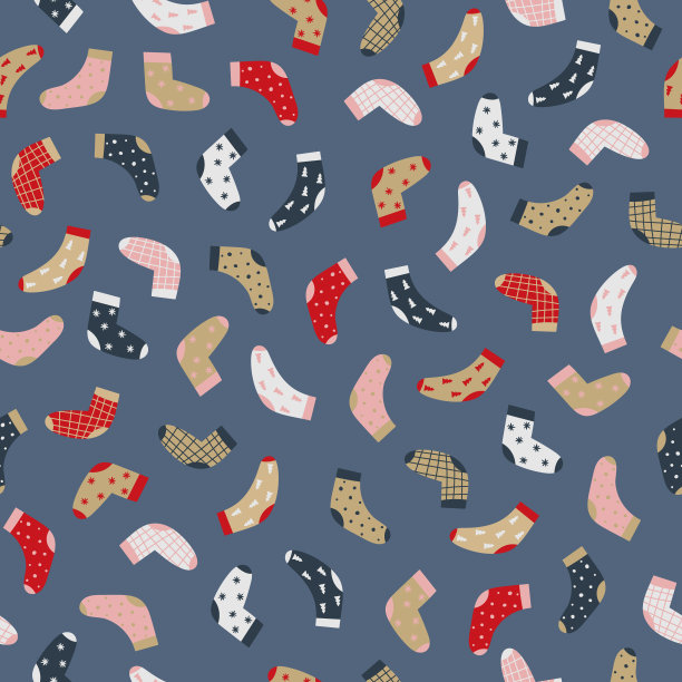 袜子图案与不同的纹理图片下载
