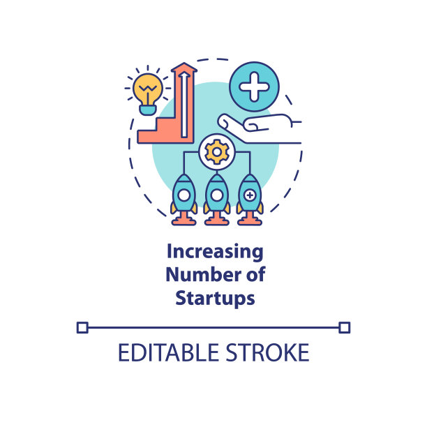 越来越多的创业概念图标图片下载