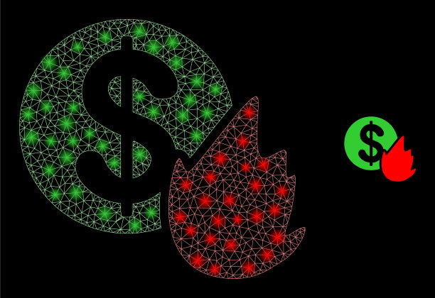 网状的网烧钱与发光图片下载