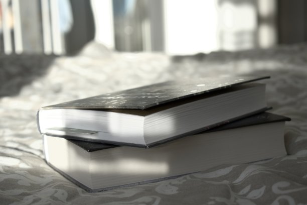 在阳光明媚的日子里，把书放在家里的室内图片下载