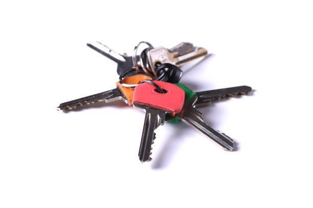 白色背景上的一串键图片下载