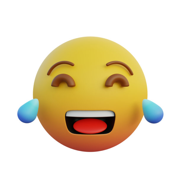 3d插图表情符号表情笑到流泪图片下载
