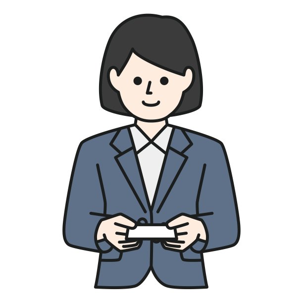 简单的线条商人插图图片下载