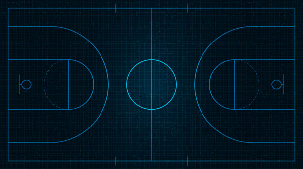 美国橄榄球场的数字技术背景，矢量。图片下载