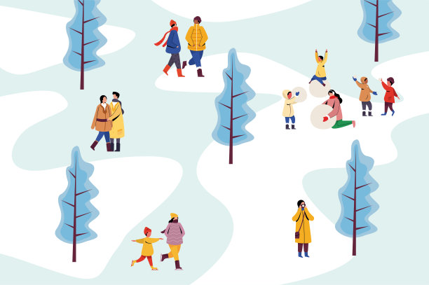 冬天的人-墙纸圣诞公园图片下载