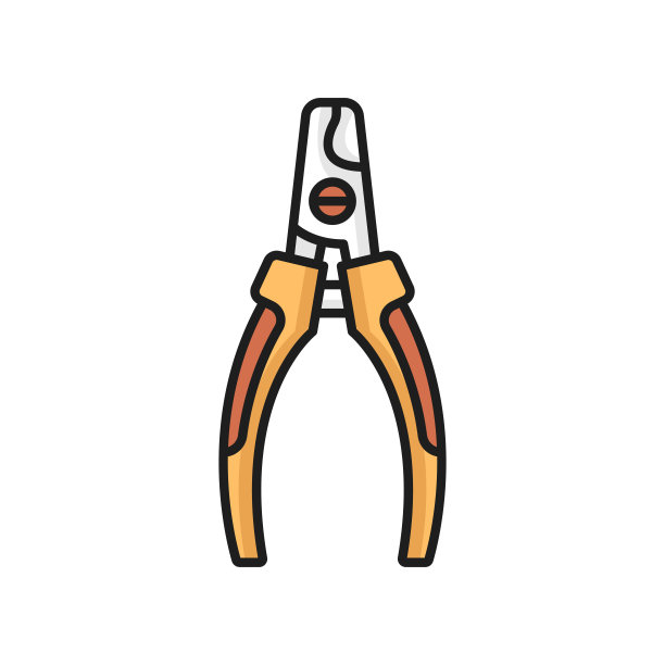 指甲剪为宠物狗和猫孤立的图标图片下载