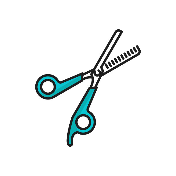 剪刀宠物美容工具，裁缝刀图标图片下载