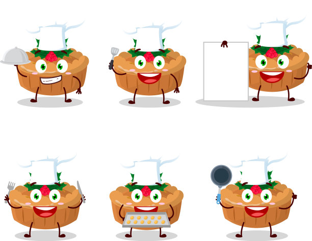 卡通人物的派圣诞节与各种图片下载