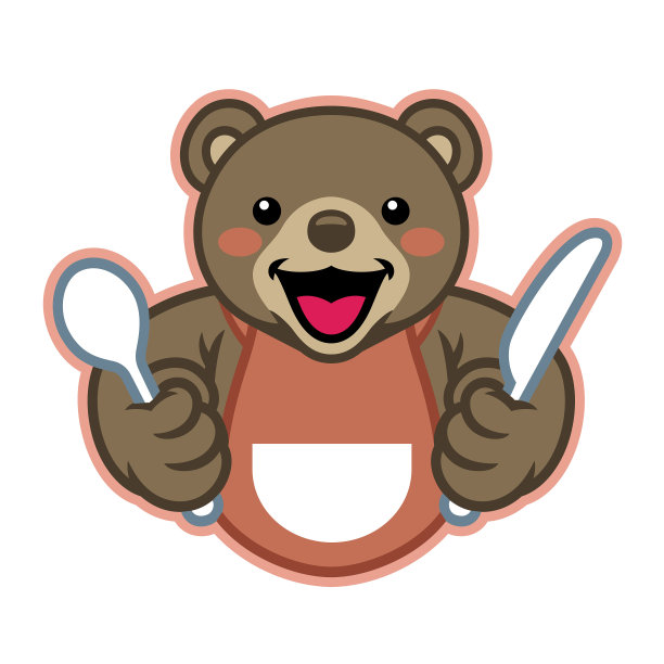 可爱的卡通小熊小熊吉祥物的象征图片下载
