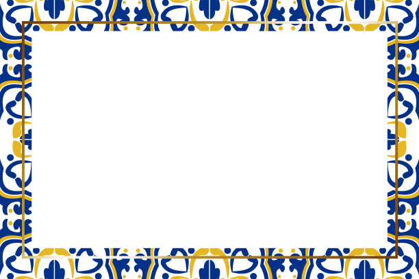 葡萄牙瓷砖框架图片下载