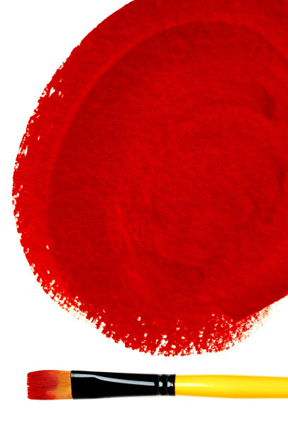 红点画笔(孤立于白上)图片下载