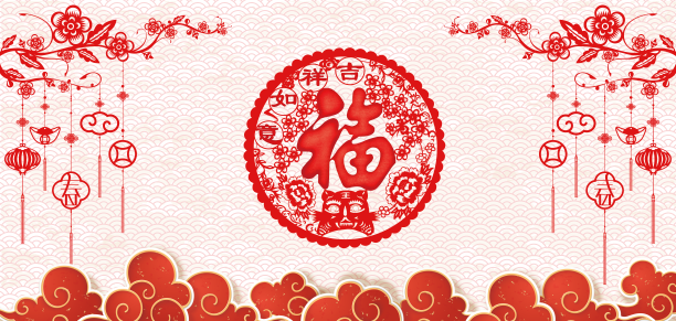春节新年红色背景图片下载