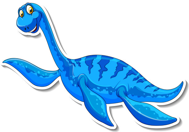 依拉丝莫龙恐龙卡通人物贴纸图片下载