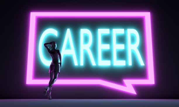 就业经营理念。女性与职业词汇图片下载