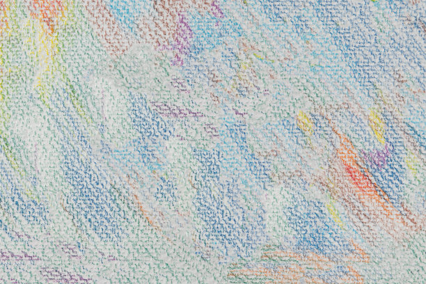 抽象彩色铅笔画在纸上的背景。图片下载