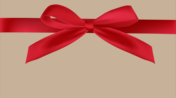 矢量红色蝴蝶结和丝带的生日礼物上的白色图片下载