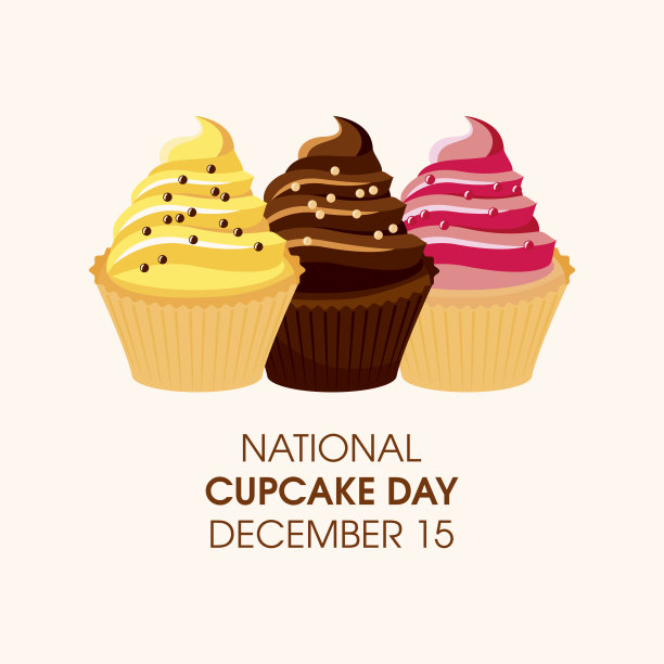 国家纸杯蛋糕日向量图片下载