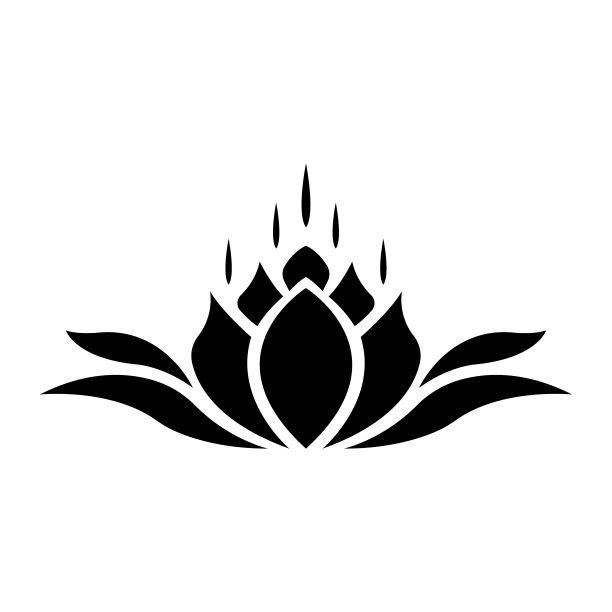 花朵图标。黑色的轮廓。侧视图。矢量平面图形插图。白色背景上的孤立对象。隔离。图片下载