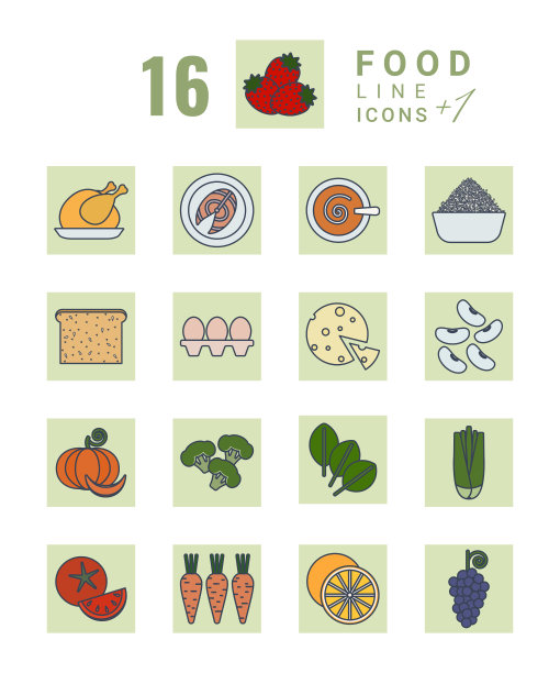 健康食品的图标图片下载