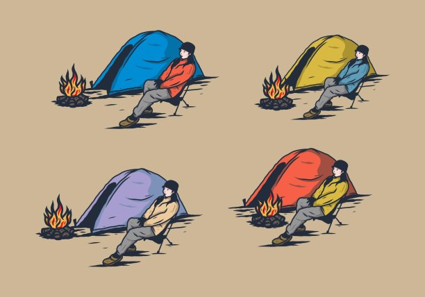 夜营独图设计图片下载