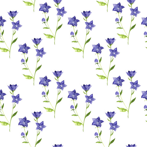 无缝图案与水彩画气球花图片下载